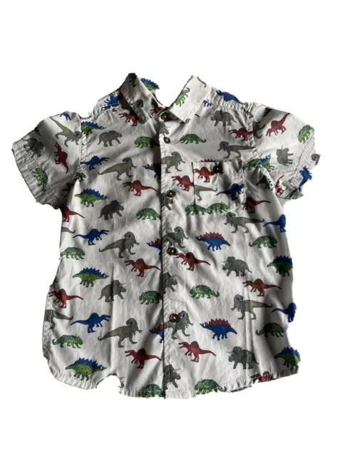 JOHN LEWIS Kids dinosaur short sleeve shirt size 4 years old. New, never worn