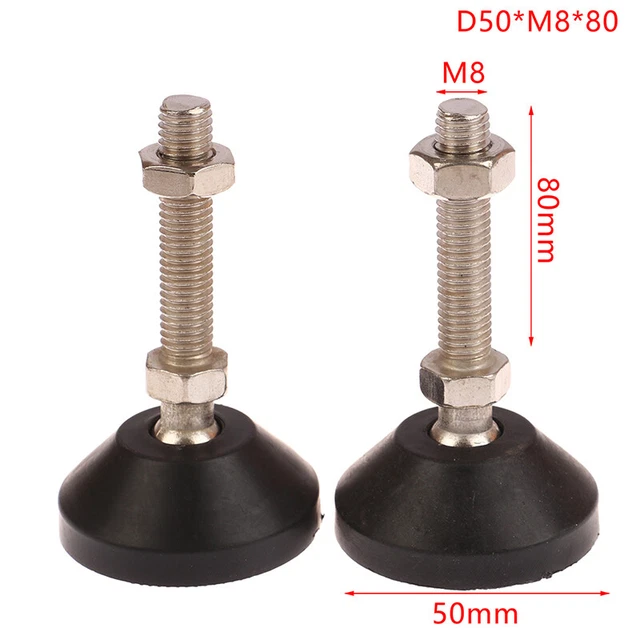 2pcs Furniture Support Leg Non-skid Pad M8/M10 Nylon Hooves Fixed Anchor Foo C❤M