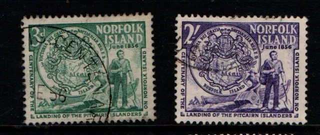 Norfolk Island 1956 Landing of Pitcairn Islanders SG19-20 Used