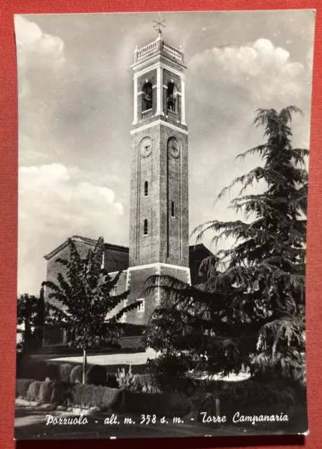 Cartolina - Pozzuolo ( Perugia ) - Torre Campanaria - 1958
