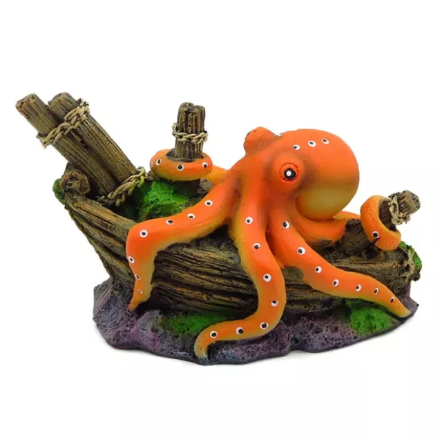 Aquarium Fish Tank Decoration Micro Landscape Mini Resin Octopus Cave Furnishing