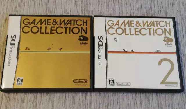 Nintendo DS Club Nintendo Limited Game & Watch Collection 1 & 2 set Japan NDS