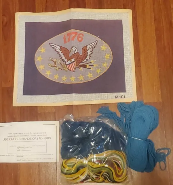 Kit de arte con aguja de águila calva 1776 13 estrellas patriótico americano