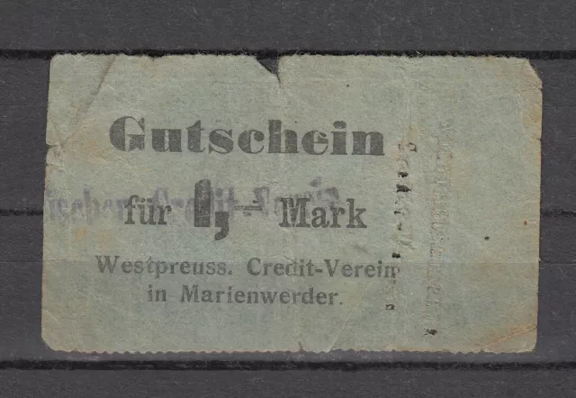 Christburg - Marienwerder - Credit-Verein - 1 Mark - O.D Dießner 63.5a