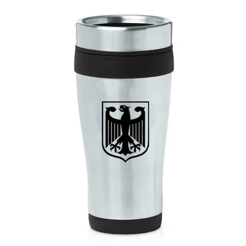 Stainless Steel Insulated 16oz Travel Mug Coffee Cup Germany German Eagle