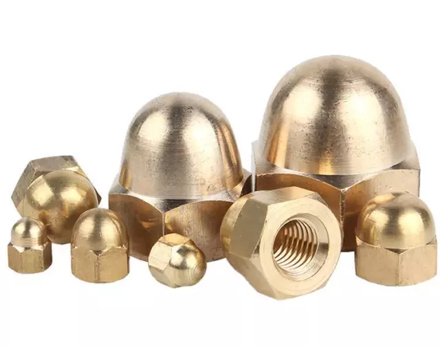 Brass Hex Dome Cap Nuts Hex Acorn Nut M3 M4 M5 M6 To M16