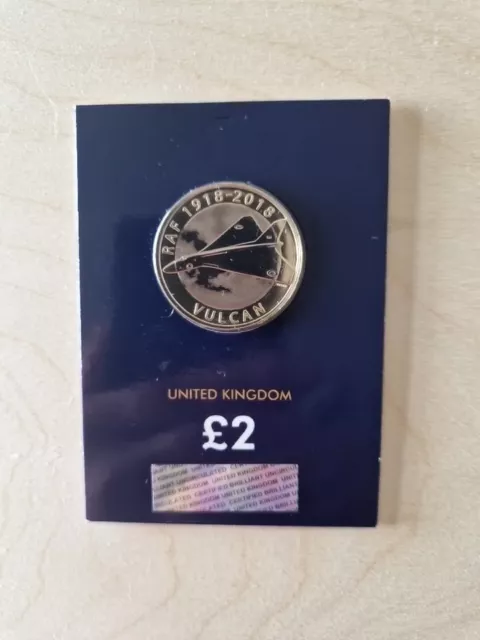 RAF 2018 Centenary Vulcan £2 Two Pound Coin BUNC Change Checker Edition