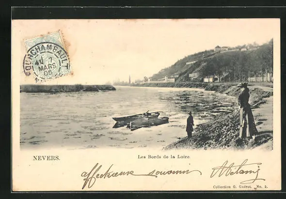CPA Nevers, les Bords de la Loire 1905