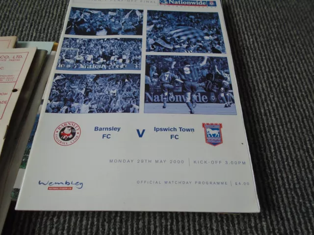 Barnsley V Ipswich Town 2000 Division I Play Off Final +Teamsheets