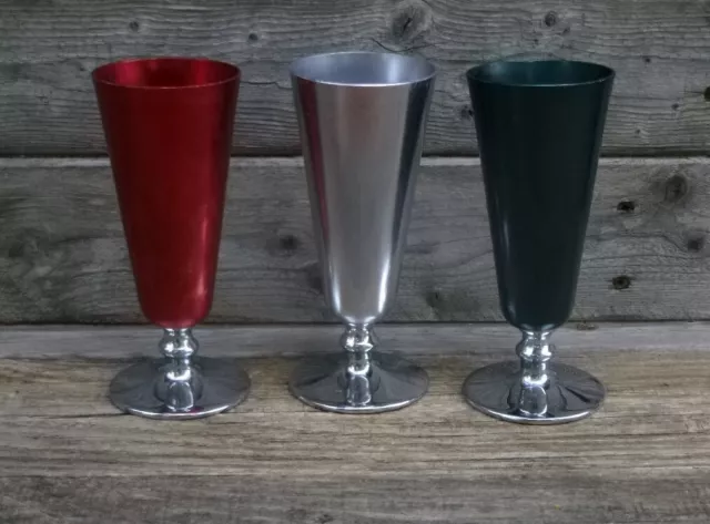 RETRO HARLEQUIN 5 Champagne Anodised Cups~~Great For  Picnic/Travel/Parties/BBQ $45.00 - PicClick AU