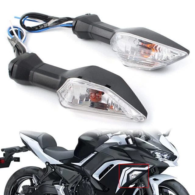 Clear Rear Turn Signal Indicator Light For Kawasaki Ninja 250 300 400 650 1000