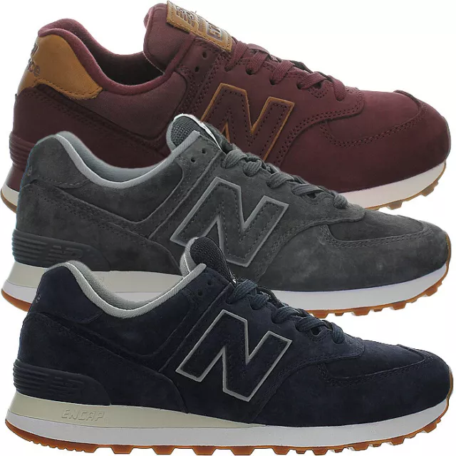 New Balance ML 574 Classic Leder Herren Wildleder Sneakers Schuhe NEU