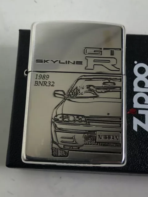 ZIPPO OIL LIGHTER Nissan Skyline GT-R BNR32 Double Sided Etching