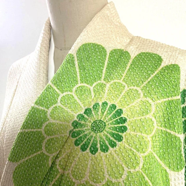 JAPANESE KIMONO FURISODE PURE SILK VINTAGE ANTIQUE 163cm 5'4" 88
