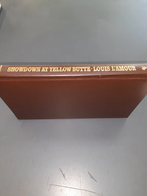 1985 cowboy WESTERN Louis L'Amour Coll. LEATHERETTE ed SHOWDOWN AT YELLOW BUTTE