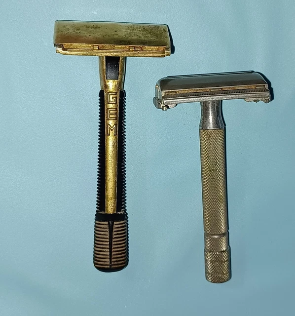 2 Old Vintage Razors, Gem & Gillette- 1930s?