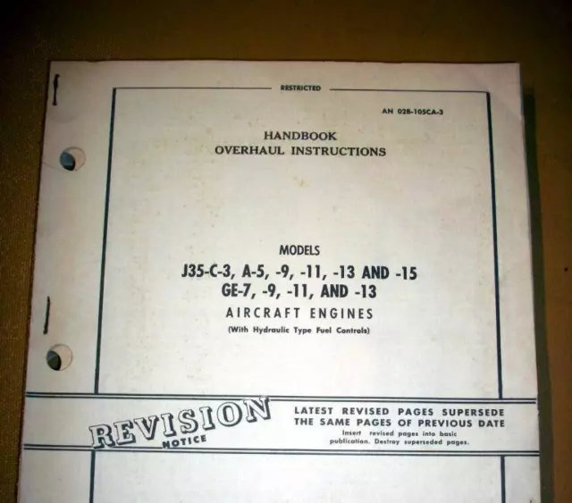 Allison J35 Series Engine Overhaul Manual