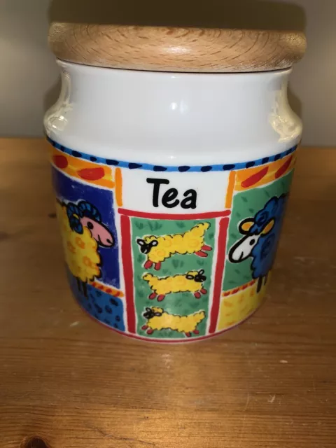 Dunoon Pottery Farmyard Tea Storage Jar Stoneware Designed By Jane Brookshaw Uk