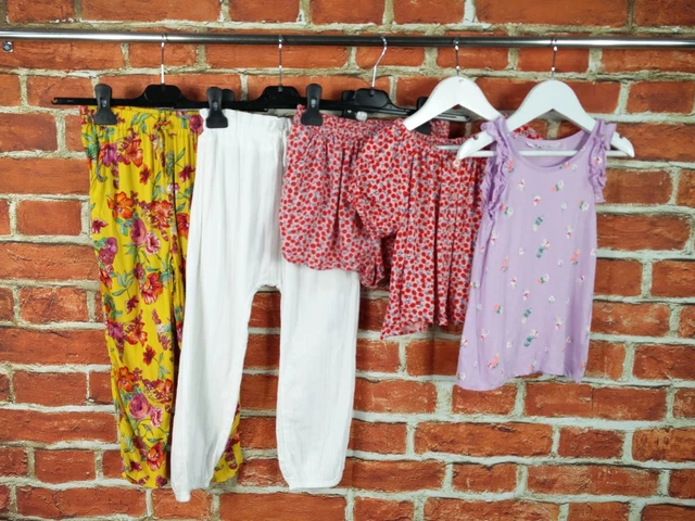 Girls Bundle Age 5-6 Years Next H&M Trousers Short Tee Set Summer Holiday 116Cm