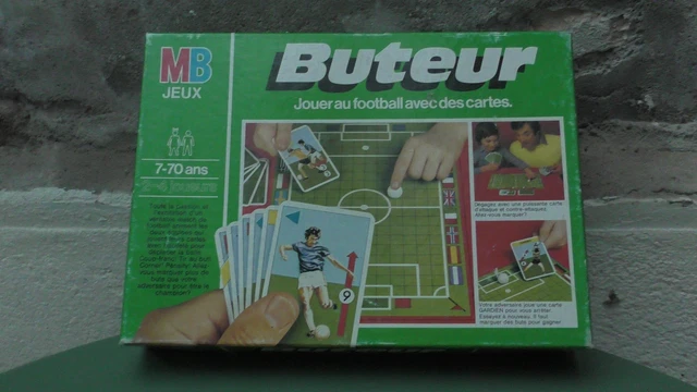 Jeu De Cartes Buteur MB 1996 - Jeu De Société Football Pour Ados Et Adultes - Occasion Complet Sauf 2 Cartes