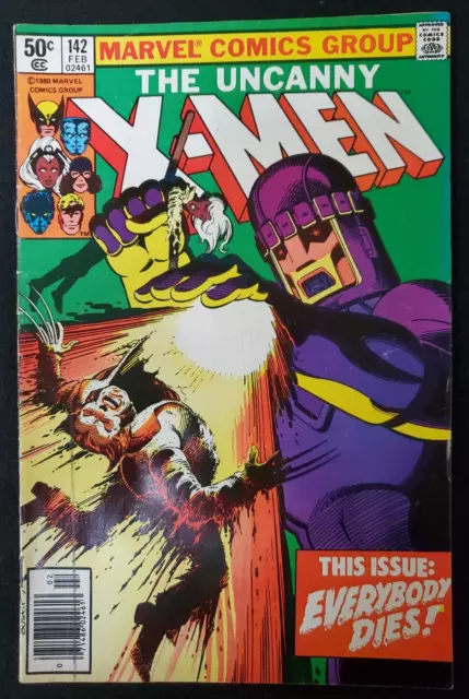 The Uncanny X-Men #142 Days of Future Past Pt. 2 Marvel Comics 1981 VG