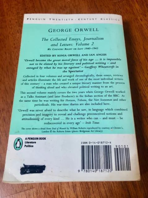 George Orwell The Collected Essays, Journalism And Letters, Volume 2 2