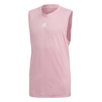 Adidas Donna T-Shirt Tank Top Atletica Rosa 3-Stripes Stemma Of Sport Tee DV0304