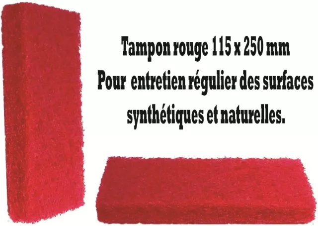 Tampon abrasif Rouge de récurage professionnel 115x250x20 mm