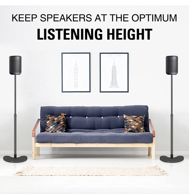 MOUNTING DREAM HEIGHT Adjustable Speaker Stands Mounts One Pair Floor