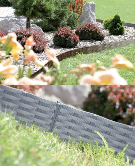 Rasenkante Gartenpalisade Beeteinfassung Beetumrandung  3,9m 3 Farben 2 Arten