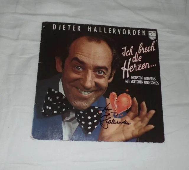 Dieter Hallervorden, Original Signed Vinyl/LP Cover Brech Die Herzen. + LP (O3