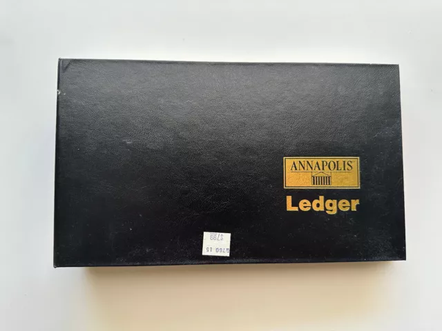 Vintage Annapolis style Ledger 4 Ring Binder 8.5"x5" Book good shape