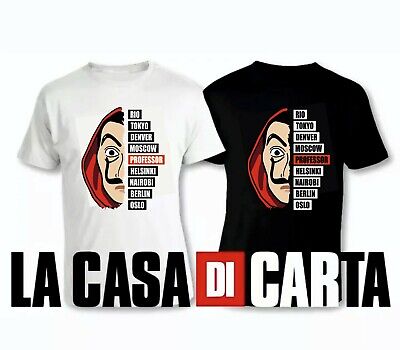 T Shirt La Casa Di Carta Maglia Maglietta - Personaggi - 100% Cotone