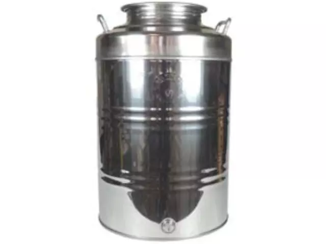 Fusto inox per olio graffato lt.100 1 pezzi Belvivere