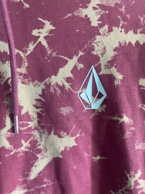 Volcom Purple Hoodie Bleach Pattern 2