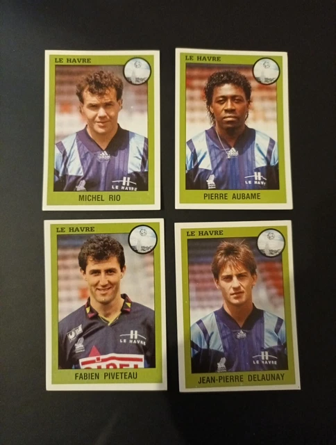 4 STICKERS PANINI FOOT 1980 ST ETIENNE ROCHETEAU # 576 RECUP REMOVED