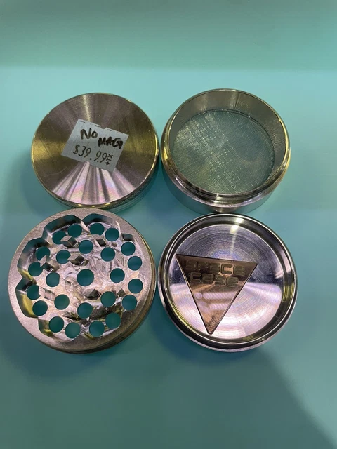 Heady Space Case Grinder American Made Water Pipe Spoon Bubbler No Magnet