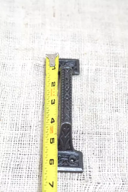 2 Cast Iron Handles Gate Pull Shed Door Handle Drawer Pulls 6 1/4" Vintage Style 9