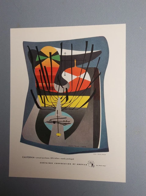 1947 Container Corporation Of America Ad California By Charles Howard