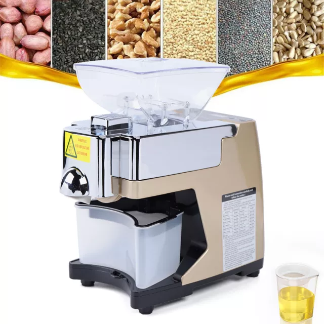 Automatic Oil Press Machine Olive Extractor Peanut Seeds Oil Presser US
