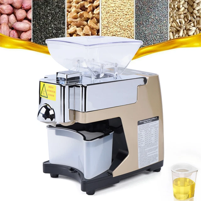 Automatic Oil Press Machine Olive Extractor Peanut Seeds Oil Presser US