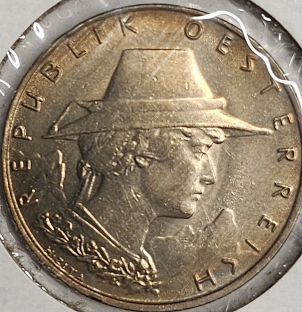 1929 Austria 10 Groschen coin KM# 2347 woman of the region of Tyrol