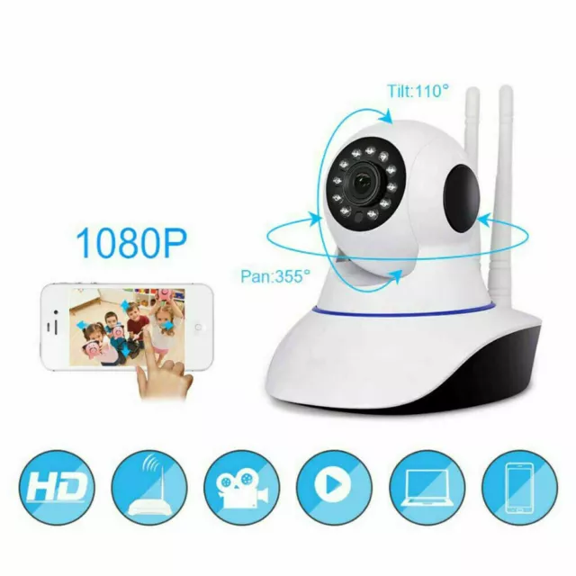 Telecamera 1080P Hd Wireless Interna Sd Ip Camera Motorizzata Ir Infrarossi Wifi