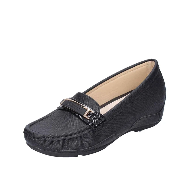 Chaussures Femme GATTINONI 36 Ue Mocassins Noir Cuir BD156-36