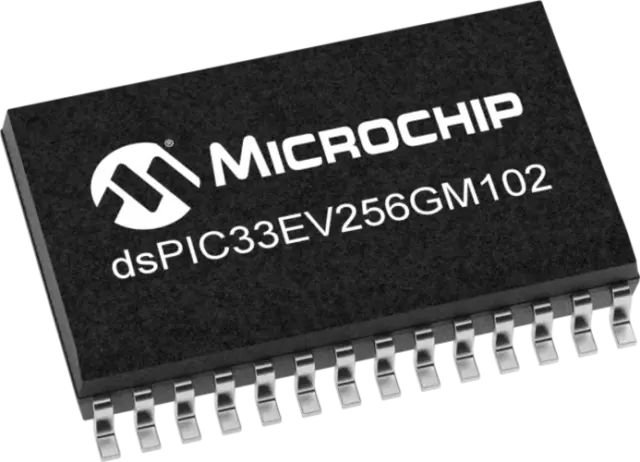 1x DSPIC33EV256GM102-I/SO Microchip 16-Bit Digital Signal Processor 70MIPS 256kB