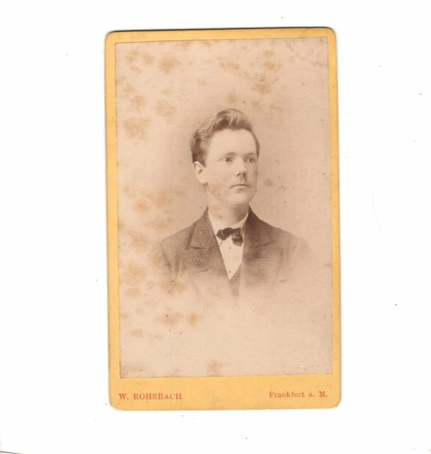 W. Rohrbach CDV Foto Herrenportrait - Frankfurt Main 1870er