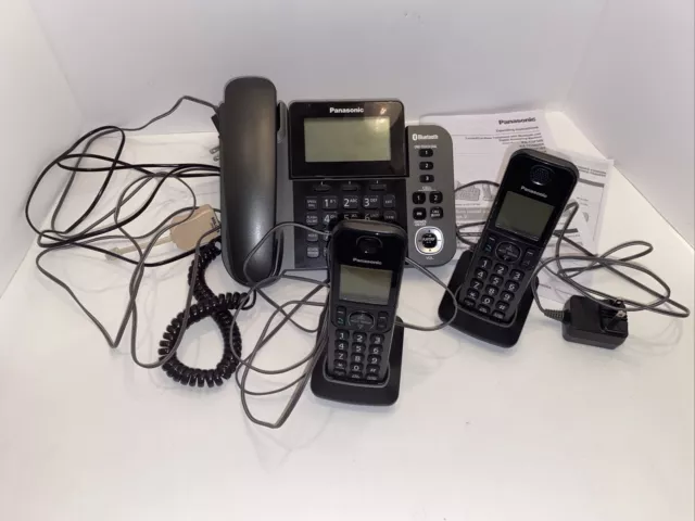 Panasonic KX-TGF380 Link2Cell Bluetooth Corded & Cordless Phone System 2 Handset