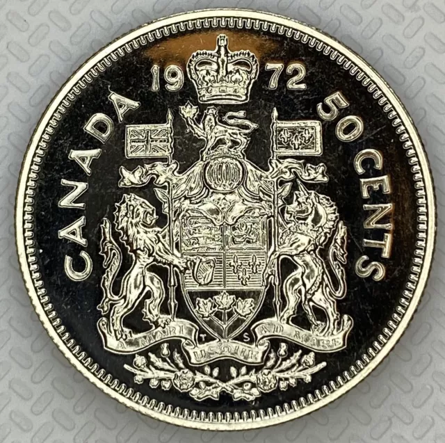 1972 Canada 50 Cents Proof Like Half Dollar Coin
