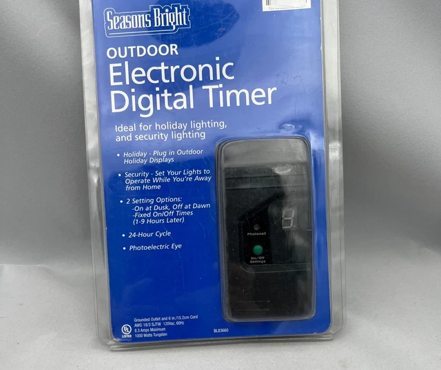 DIGITAL TIMER PROGRAMMABLE Security Holiday Yard Lighting Outdoor