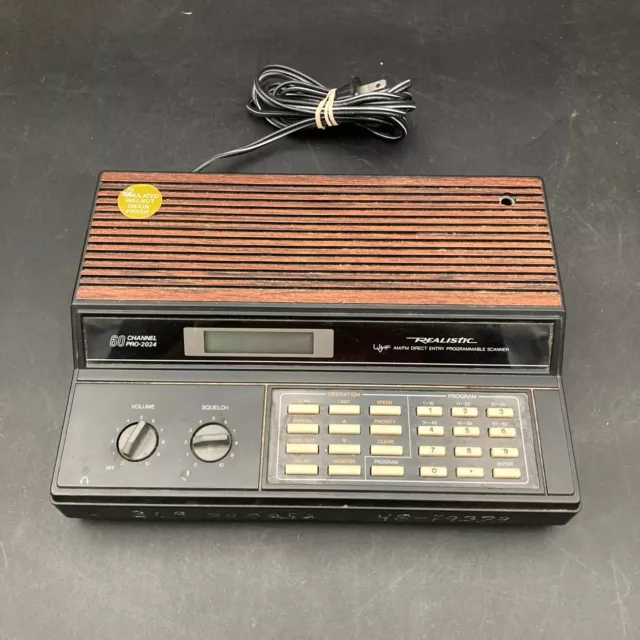 REALISTIC PRO2024 60 Channel Direct Entry Programmable Scanner Works